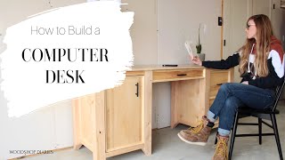 How to Build a Computer Desk Using 2x4s and Plywood [upl. by Bettye]