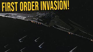 First Order INVASION FLEET  Star Wars Empire at War Yoden Mod [upl. by Franciskus]