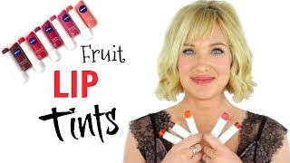 Nivea Fruit Tinted Lip Shine Balms SWATCHES TRY ON amp REVIEW [upl. by Guillema]