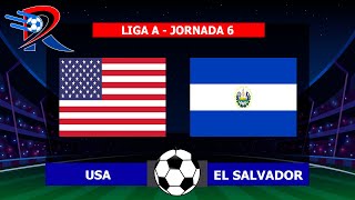 ESTADOS UNIDOS VENCE 1  0 EL SALVADOR POR LA FECHA 6  LIGA DE NACIONES CONCACAF POR REY DEPORTIVO [upl. by Dempsey756]