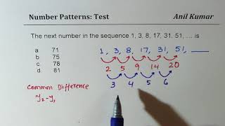 Test SAT EQAO Grade 9 Number Pattern  ACT [upl. by Black494]