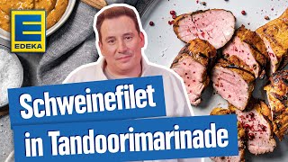 Schweinefilet in Tandoorimarinade  Grillidee mit Fleisch in Marinade [upl. by Richman]