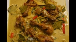 Asian Chicken amp Coconut milk Recipe how to cook great food lime leaves ginger galangal [upl. by Douglass612]