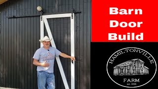 Quick Build DIY BARN DOOR CHEAP Youll Laugh When You See How We Do It [upl. by Lliw]