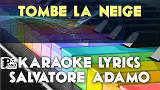 TOMBE LA NEIGE SALVATORE ADAMO KARAOKE LYRICS VERSION PSR S975 [upl. by Enneibaf]