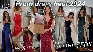 Under 50 Shein PROM DRESS Haul Prom 2024 [upl. by Emmeram]