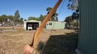 First Person Archery  Fishtailing Arrows  Slow Motion Test [upl. by Leahkim653]