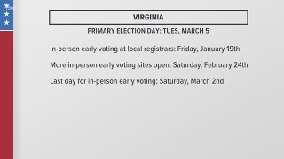 2024 presidential primary voting dates for Virginia North Carolina [upl. by Wise510]