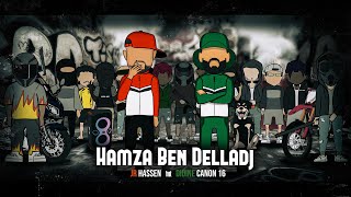 Junior Hassen feat didinecanon16Officiel  Hamza Ben Delladj Official Lyrics Video [upl. by Niki]