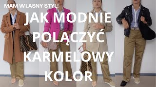 Jak modnie połączyć najmodniejszy KARMELOWY KOLOR  Stylizacje do pracy i nie tylko trend ootd [upl. by Tana56]