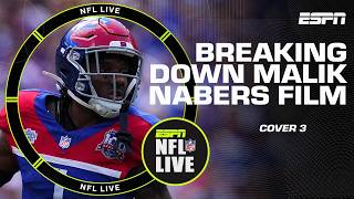 Cover 3 🏈 Malik Nabers film breakdown before Cowboys vs Giants  NFL Live [upl. by Atnauqal]