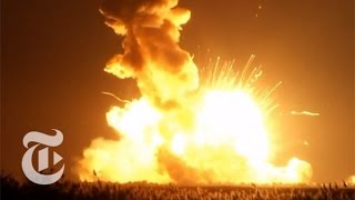 NASA Rocket Explodes on Launch  The New York Times [upl. by Eetsim]