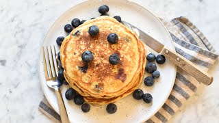 Fluffy Blueberry Cornmeal Pancakes Recipe [upl. by Hampton956]