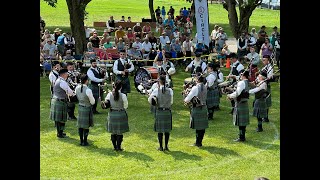 Glengarry Highland Games Mass Bands Maxville 2024 [upl. by Erdnassak]