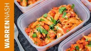 Chicken amp Tomato Pasta Meal Prep  Tasty 321 Calorie Lunch  Recipes by Warren Nash [upl. by Nimesh646]