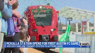 McKalla Station at Q2 makes grand debut for Austin FC season opener [upl. by Elolcin]