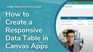 How to Build a Responsive Data Table in Canvas Apps [upl. by Hurleigh]