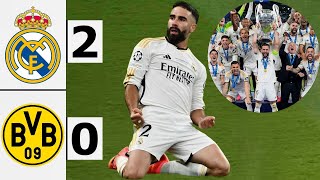 Real Madrid 20 Borussia Dortmund Highlights UCL Final 2024 [upl. by Wadleigh]