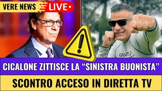 CICALONE URLA in TV alle ACCUSE quotLA SINISTRA IN ERRORE e i MIEI VIDEO NON SONO VIOLENTIquot state MUTI [upl. by Yecram]