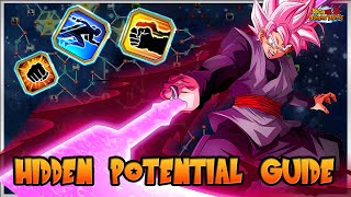 GUIDE HOW TO BUILD GLOBAL FIRST PHY SUPER SAIYAN ROSE GOKU BLACK HIDDEN POTENTIAL Dokkan Battle [upl. by Millisent669]