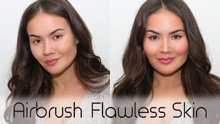 Airbrush Makeup Tutorial Flawless Skin How To [upl. by Xuaegram518]