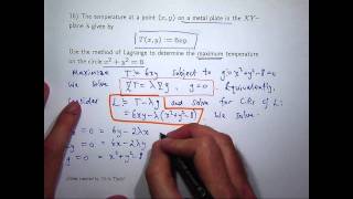 Lagrange multipliers an example [upl. by Haelhsa676]