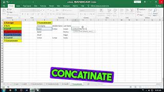 Concatenate Formula in Excel [upl. by Yennek203]