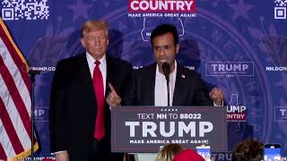 Trump shares stage with Ramaswamy after endorsement  REUTERS [upl. by Primaveras771]