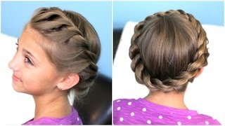 How to create a Crown Twist Braid  Updo Hairstyles [upl. by Steck]