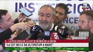 La mesa chica de la CGT se reunió en la UOCRA quotEl Estado no puede desaparecerquot [upl. by Cassandre]