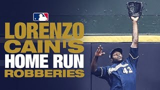 Lorenzo Cains HR Robberies in 2019 [upl. by Lednek]