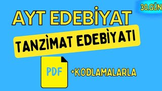 TANZİMAT EDEBİYATI  65 Günde AYT Edebiyat Kampı  30 GÜN [upl. by Hazeefah]