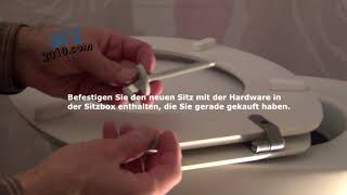 Einen WC Sitz wechseln  So ersetzen Sie einen Toilettensitz  WC Sitz Montage  Toilleten Sitz [upl. by Ibbor]