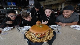 EATING THE WORLDS BIGGEST BURGER CHALLENGE [upl. by Adlesirhc]