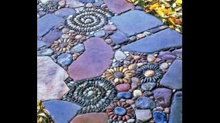 Stone pebble mosaic ideas [upl. by Cleodel]