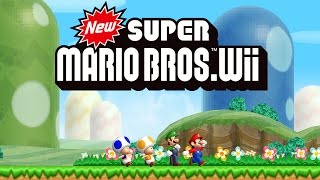 New Super Mario Bros Wii Worlds 1  9 Full Game 100 [upl. by Yojenitsirk]