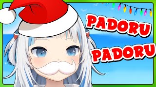 Gura Its officially Christmas padoru padoru [upl. by Lorrac]