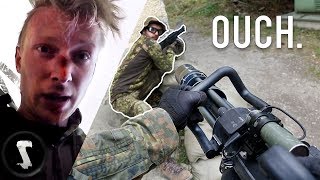 Airsoft CHEATER Gets LITUP with 2800 RPM MINIGUN instant karma [upl. by Goldberg]