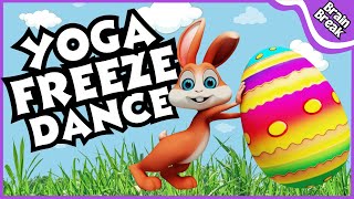 🐰🌷Easter Bunny Yoga Freeze Dance 🐰🌷 Brain Break  Easter Games For Kids  Yoga for Kids 🐇 [upl. by Otir]