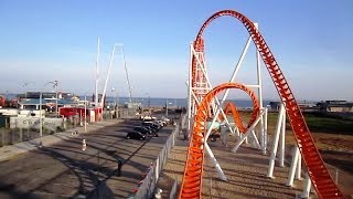 Thunderbolt front seat onride HD POV Luna Park Coney Island NYC [upl. by Nylicaj]