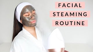 My Facial Steaming Routine  Benefits l Sasha Colina [upl. by Ellenig]