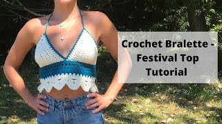 Bralette Crochet Tutorial [upl. by Lewak]