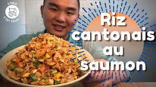 Le riz cantonais au saumon  la meilleure recette du riz cantonais qui nait jamais existé [upl. by Ynnahc634]