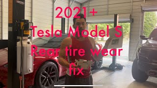 Tesla model s plaid rear tire wear fix [upl. by Ragg]