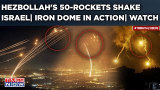 Hezbollah Bombards Israel with 50 Katyusha Rockets Iron Dome in Action Amid Iran War Fears Watch [upl. by Jet]