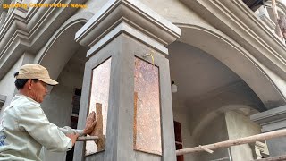 Creative Concrete Pole Construction Techniques  Using Sand And Cement  Pole Construction Tips [upl. by Doownil]