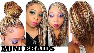 How To Micro Braids  Mini Braids No Part Shoulder Length Braids  613 and 27 Braids [upl. by Litsyrk457]