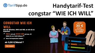 congstar quotwie ich willquot  HandytarifTest [upl. by Rita]