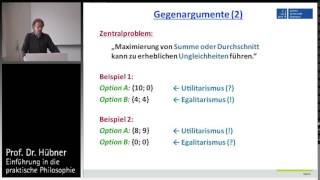 Praktische Philosophie 11b Teleologie  Probleme des Utilitarismus Bentham [upl. by Sanfred]