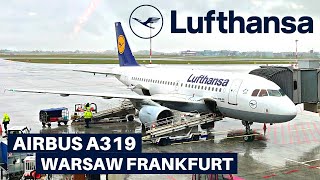 LUFTHANSA AIRBUS A319 Economy  Warsaw  Frankfurt  Flight Review [upl. by Melone]